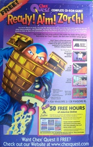 The game Chex Quest was included in boxes of Chex Cereal as part of a